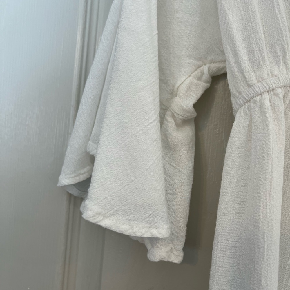 Maurice’s White Front Tie Crochet Trim Kimono Cardigan Xsmall - Picture 6 of 8